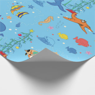 Happy Kersthaai Cadeaupapier