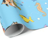 Happy Kersthaai Cadeaupapier (Rol Hoek)