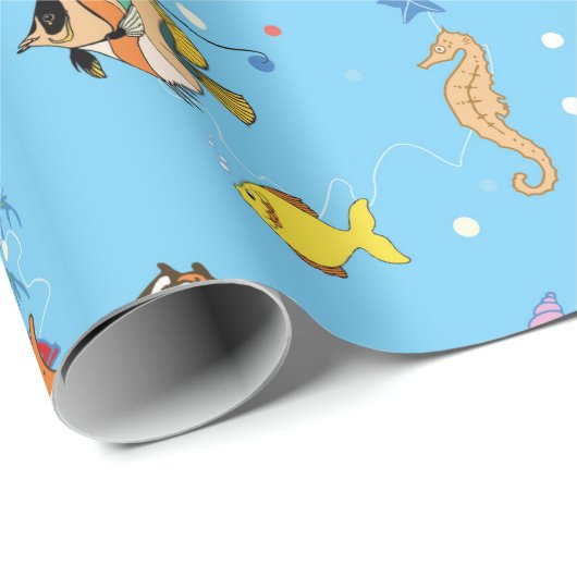 Happy Kersthaai Cadeaupapier (Rol Hoek)