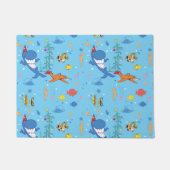 Happy Kersthaai Deurmat (Voorkant)