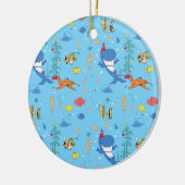 Happy Kersthaai Keramisch Ornament (Links)
