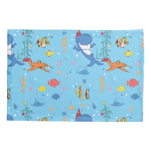 Happy Kersthaai Kussensloop (Achterkant)