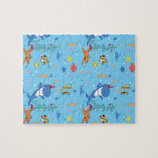 Happy Kersthaai Legpuzzel (Horizontaal)