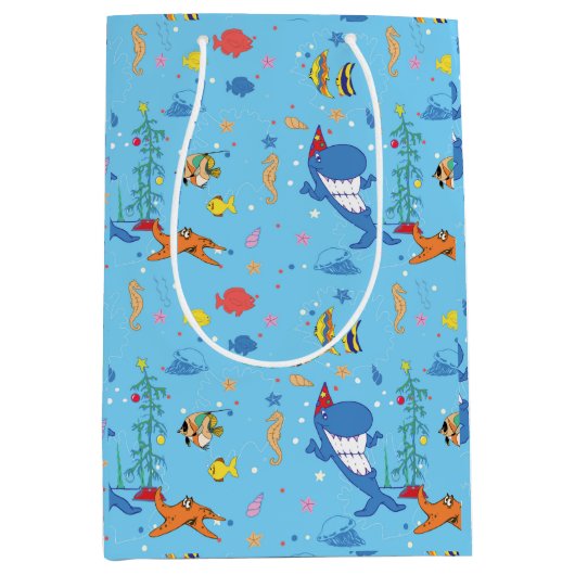 Happy Kersthaai Medium Cadeauzakje (Voorkant)