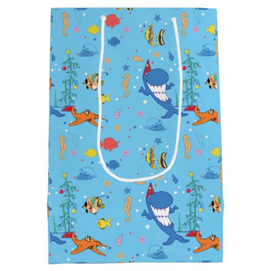 Happy Kersthaai Medium Cadeauzakje (Achterkant)