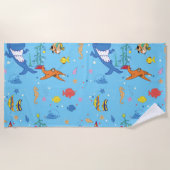 Happy Kersthaai Strandlaken (Voorkant)