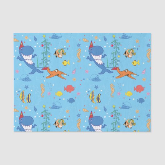 Happy Kersthaai Tissuepapier (Voorkant)