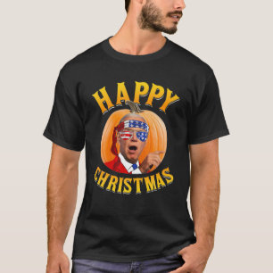 Happy Kersthalloween Pumpkin verwarde Funny J T-shirt