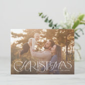 Happy kersthand met brieftering voor feestdag feestdagenkaart (Staand voorkant)