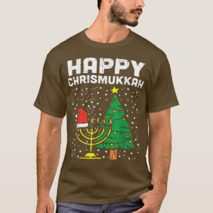 Happy Kersthanukkah Joodse Holiday Religieuze T-shirt