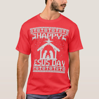Happy KerstHappy Jesus Day Ugly kerstmis Swe T-shirt