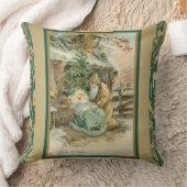 Happy KerstJesus Santa Claus Manger Kussen (Deken)