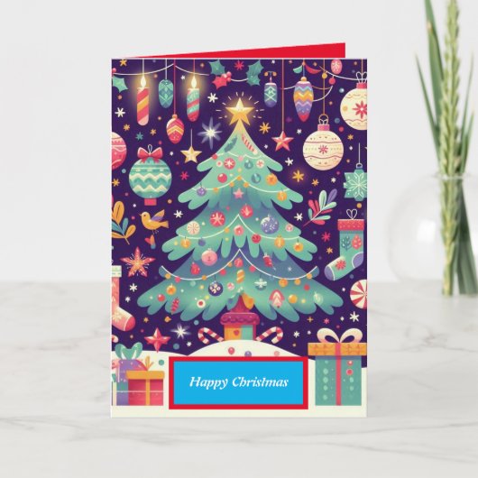 Happy-kerstkaart Bedankkaart (Voorkant)