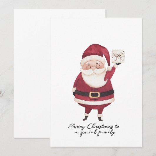 Happy kerstkaart kaart (Voorkant / Achterkant)