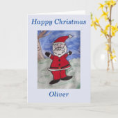 Happy kerstkaart kaart (Gele Bloem)