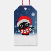 Happy kerstkat — uniek cadeaulabel (Voorkant)