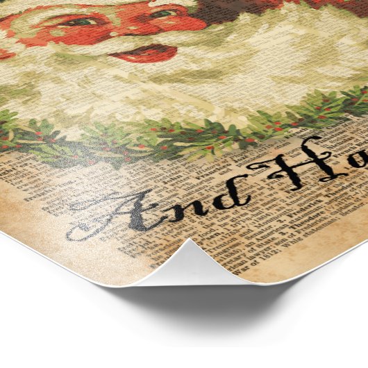  Happy Kerstkerstfeestjes Kunst Foto Afdruk (Hoek)