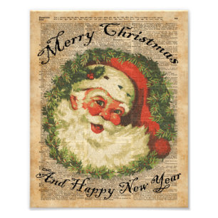 Happy Kerstkerstfeestjes Kunst Foto Afdruk