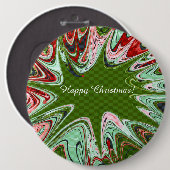 Happy Kerstman Artsy Button (Voorkant /achterkant)