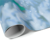 Happy kerstman & Birds Winter Scene Cadeaupapier (Rol Hoek)