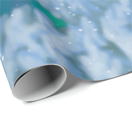 Happy kerstman & Birds Winter Scene Cadeaupapier (Rol Hoek)