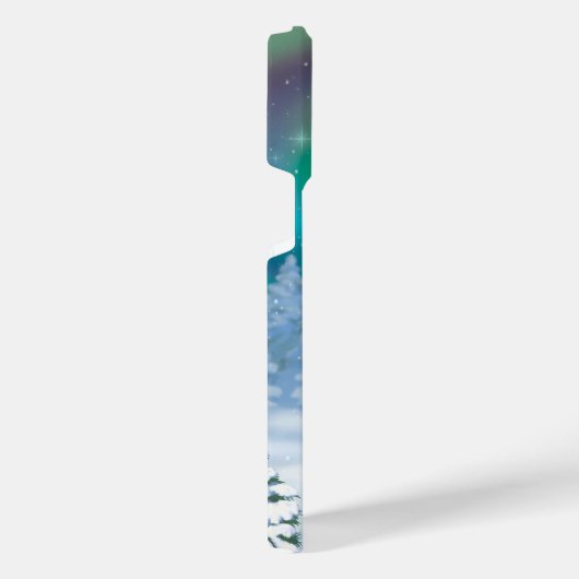 Happy kerstman & Birds Winter Scene iPhone Hoesje (Rechterkant)