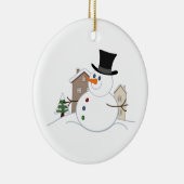 Happy Kerstman-illustratie Keramisch Ornament (Rechts)