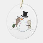 Happy Kerstman-illustratie Keramisch Ornament (Links)