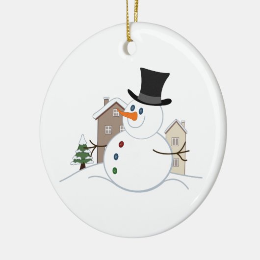 Happy Kerstman-illustratie Keramisch Ornament (Links)