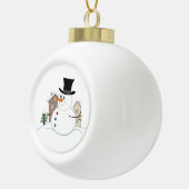 Happy Kerstman-illustratie Keramische Bal Ornament (Rechts)
