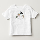 Happy Kerstman-illustratie Kinder Shirts (Voorkant)