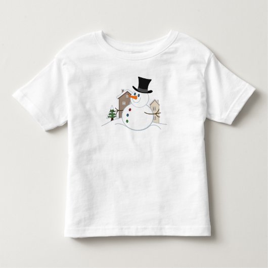 Happy Kerstman-illustratie Kinder Shirts (Voorkant)