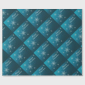 happy kerstman, uniek glanzend wrappingpapier, cadeaupapier (Vlak)