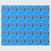 Happy Kerstmas speelgoed robot Cadeaupapier (Vlak)