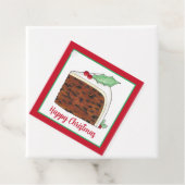 Happy Kerstmis Britse Cake Slice Homemade Bedankjes Labels (In situ)
