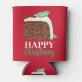 Happy Kerstmis Britse Cake Slice Homemade Blikjeskoeler (Voorkant)