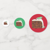 Happy Kerstmis Britse Cake Slice Homemade Confetti (Voorkanten)