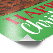 Happy Kerstmis Britse Cake Slice Homemade Foto Afdruk (Hoek)