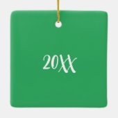 Happy Kerstmis Britse Cake Slice Homemade Keramisch Ornament (Achterkant)