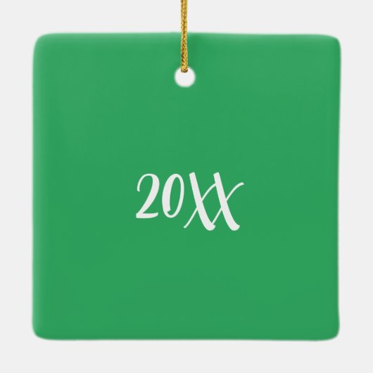 Happy Kerstmis Britse Cake Slice Homemade Keramisch Ornament (Achterkant)