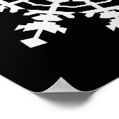 Happy Kerstmis - Ice Crystal - Sneeuwvlok Poster (Hoek)