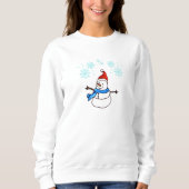 Happy Kerstmis Snowman Sweatshirt (Voorkant)