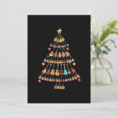 Happy Kerstmis|Ukulele Instrument kerstboom Bedankkaart (Staand voorkant)