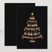 Happy Kerstmis|Ukulele Instrument kerstboom Bedankkaart (Voorkant / Achterkant)