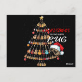 Happy Kerstmis|Ukulele Instrument kerstboom Briefkaart (Achterkant)