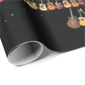 Happy Kerstmis|Ukulele Instrument kerstboom Cadeaupapier (Rol Hoek)