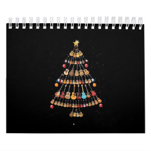 Happy Kerstmis Ukulele Instrument kerstboom Kalender