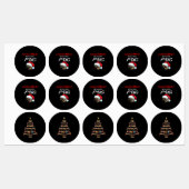 Happy Kerstmis|Ukulele Instrument kerstboom Labels (Vel)