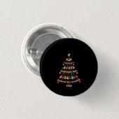 Happy Kerstmis|Ukulele Instrument kerstboom Ronde Button 3,2 Cm (Voorkant /achterkant)