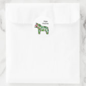 Happy Kerstpaard Sticker (Tas)
